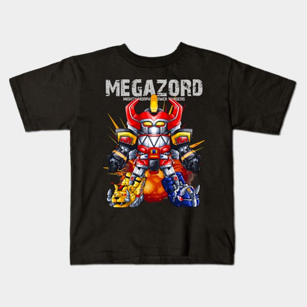 Mega mecha Kids T-Shirt by VisualNoise